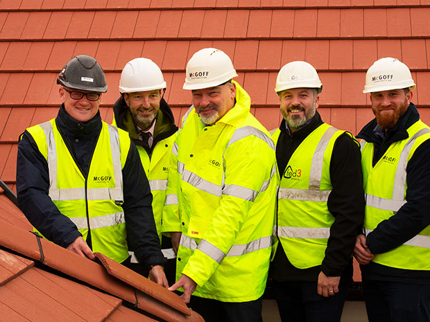 Topping out at newly built care home in Eastbourne
