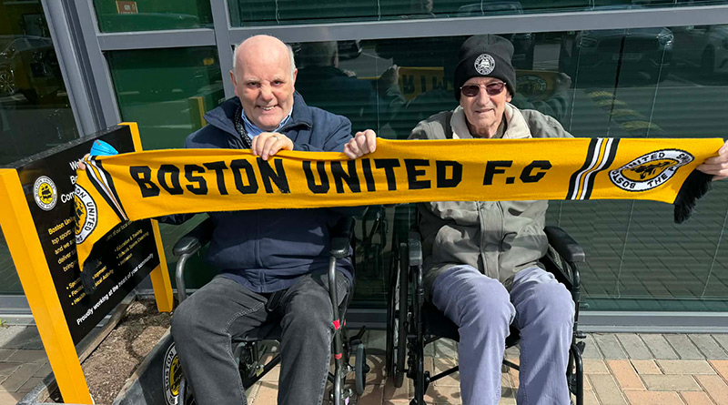 “I’ve Waited A Long Time For This” – Care Home Resident Attends Boston United FC In First Ever Live Football Match