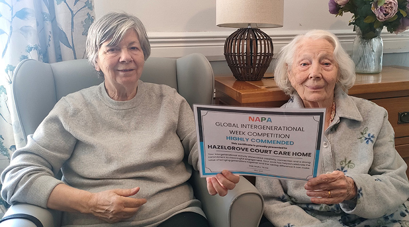Highly Commended for Saltburn Care Home in Global Intergenerational Competition