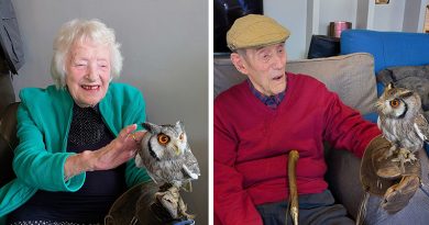 Residents At The Cedars Are Visited By Birds Of Prey