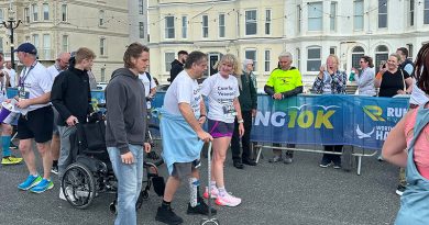 RAF Veteran and Stroke Survivor Defies Odds to Walk Across Worthing 10K Finishing Line