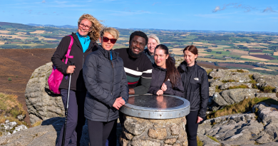 Care Staff on Top of the World after Bennachie Climb