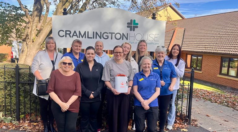 Cramlington Care Home Staff Raise Over £1,000 for New Defibrillator ...